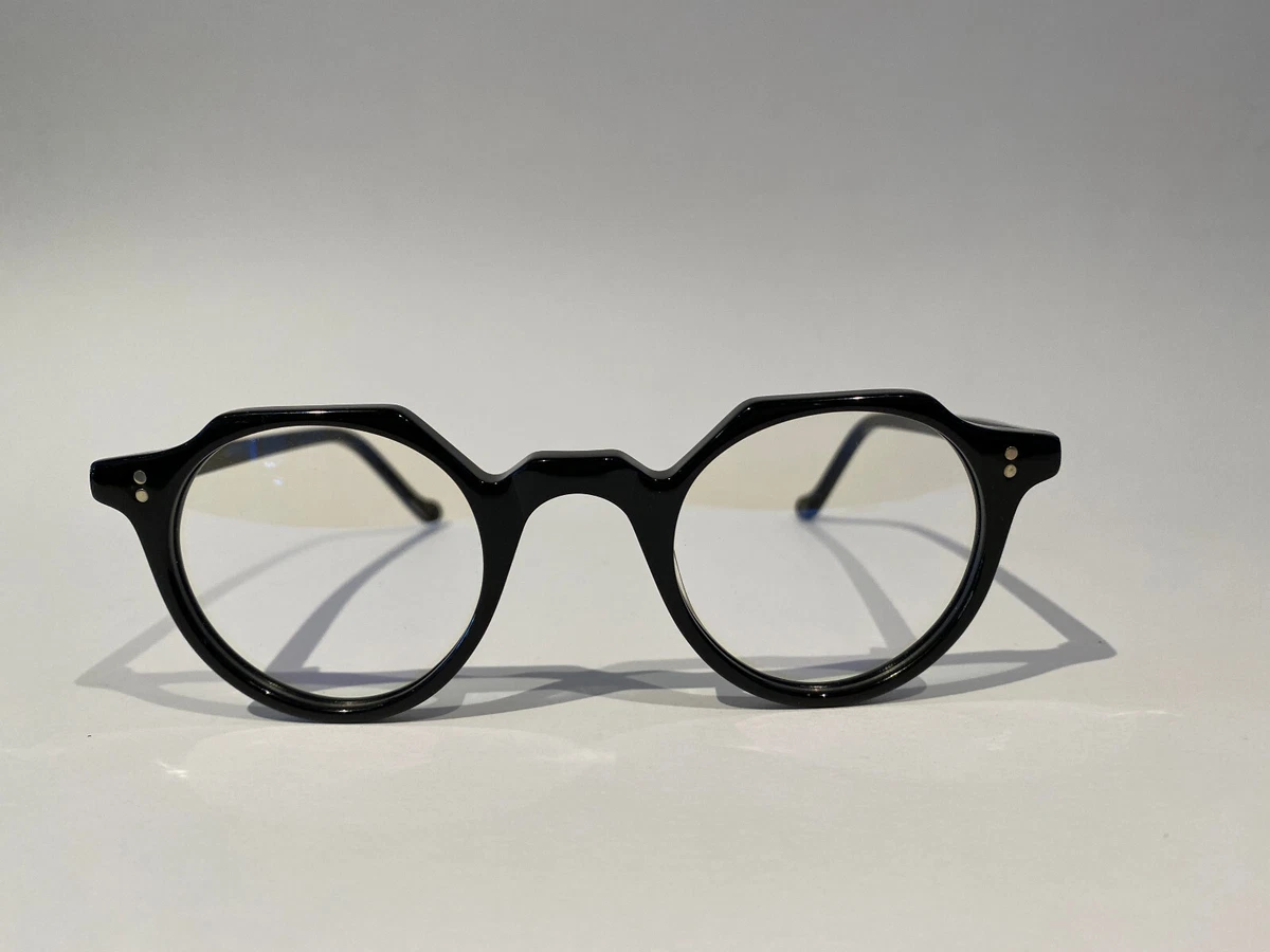 Lesca Lunetier “Heri” eyeglass frames in col 100 BLACK / new with case