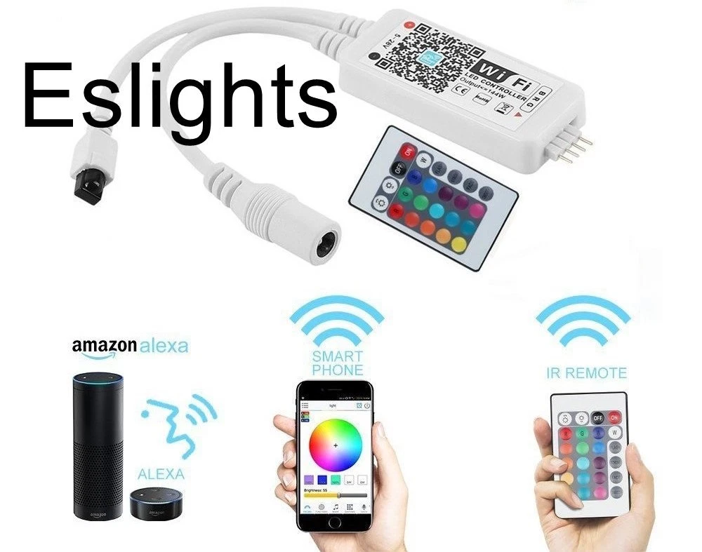 WIFI RGB LED STRIP LIGHT WIRELESS REMOTE SMART CONTROLLER iOS iPhone Android