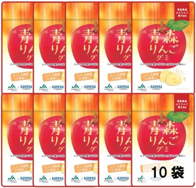 KANEKA Fruit Gummy Candy Aomori Apple 40g ×10pcs