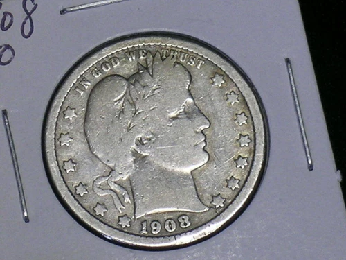 1908-O Barber Quarter --  VG+                 AB9-14