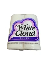 Vtg 90s NOS NIP WHITE CLOUD BATHROOM TISSUE Toilet Paper Soft Absorbant