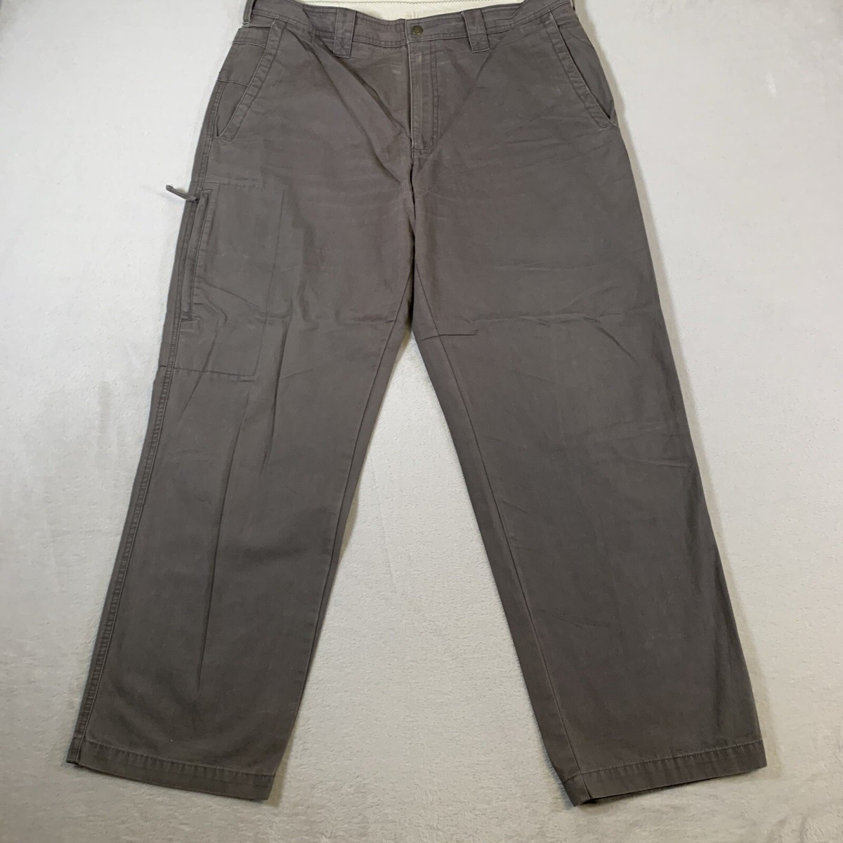 Columbia Gert Boyle Chairman Pants Mens Size 36 Gray Granite Khaki Cotton  36x30