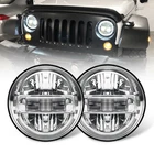 DOT Approved 7" inch Round LED Headlights Halo DRL For Jeep Wrangler JK TJ CJ LJ