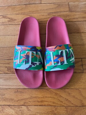 Valentino Multicolor Camouflage Slide Sandals Mens Valentino PVC Slides Camo – Fabriqe main image 4