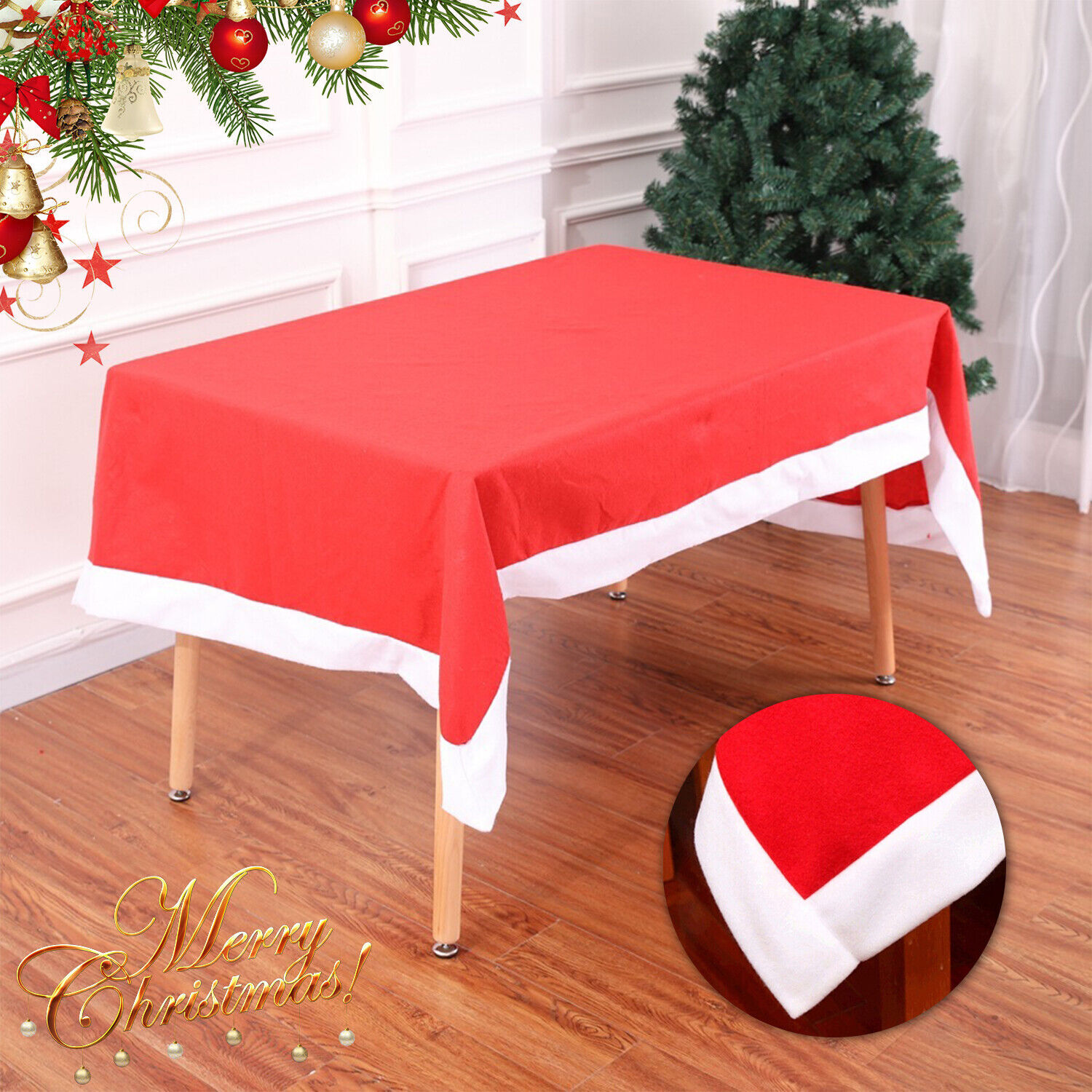 Large Rectangular Christmas Table Cover Cloths Xmas Party Home Decor