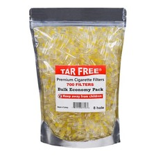 TAR FREE Cigarette FILTERS - 700 Bulk Edition Disposable Filter, Clear