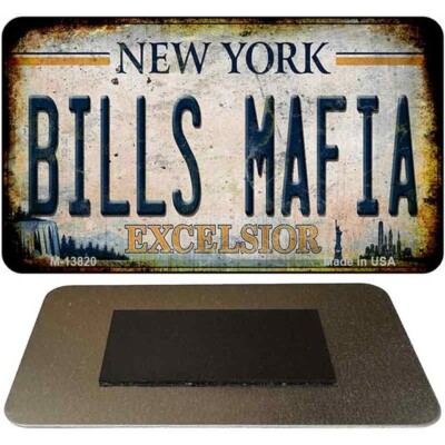 Bills Mafia New York Rusty Magnet Fridge Refrigerator Home Kitchen Decoration