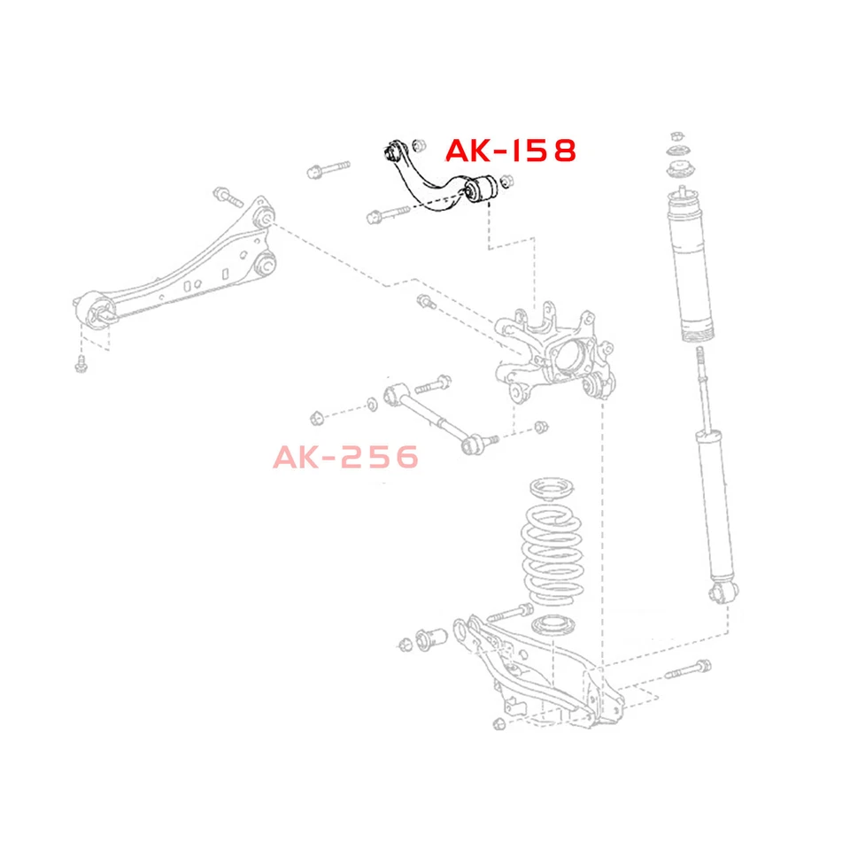 Kit de brazos de inclinación superior trasera ajustable Godspeed para Scion TC AGT20 2011-2016 Foto 4 de 4