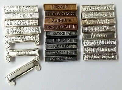 Miniatur Medaillenverschlüsse Bandleiste verschiedene Kampagnen / Auszeichnungen britisch