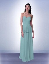 Bill Levkoff Bridesmaid Dress 982 Prom Wedding Long Gown Strapless Chiffon NEW
