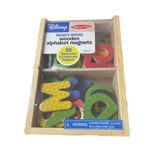 NEW Disney MICKEY MOUSE  Friends Wooden Alphabet Magnets By Melissa  Doug
