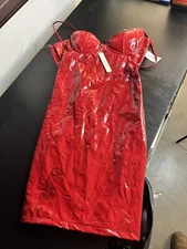 San Joy Red PVC Dress 