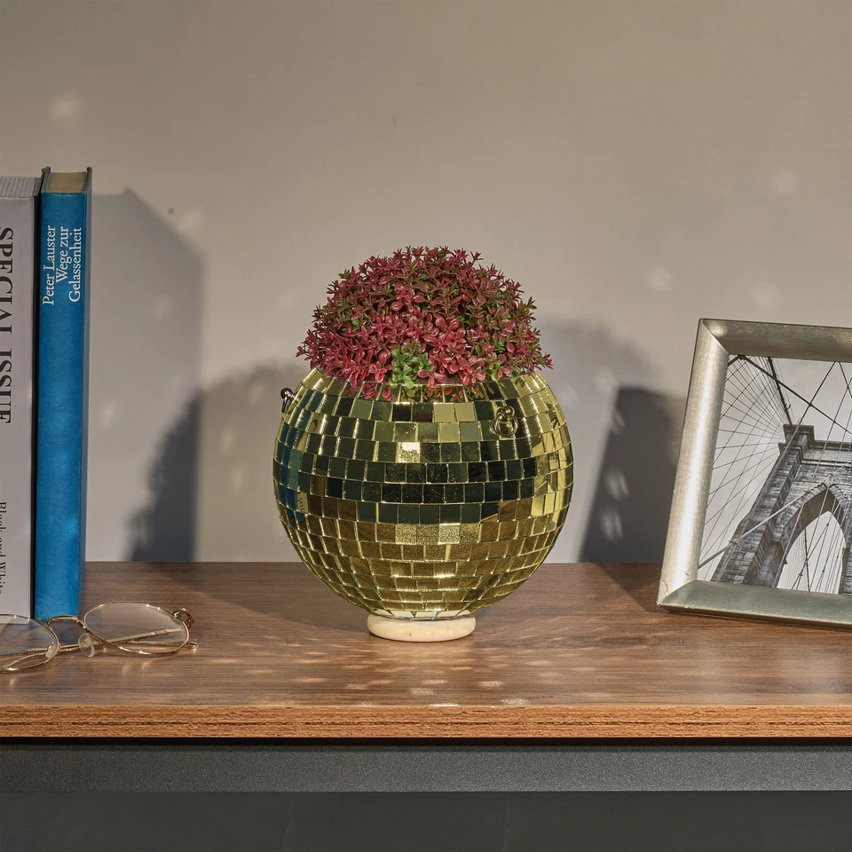 Discokugel Pflanzentopf Blumentopf Blumenampel Hängeampel Pflanzampel Übertopf - Bild 3 von 4