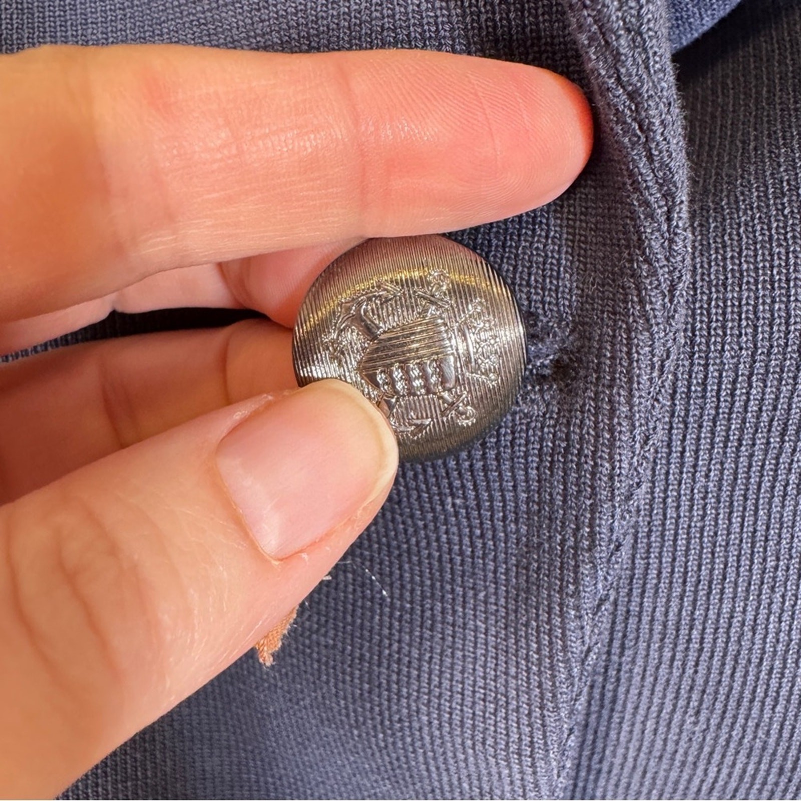 Zara Basic Navy Blue Single Button Closure Blazer… - image 9