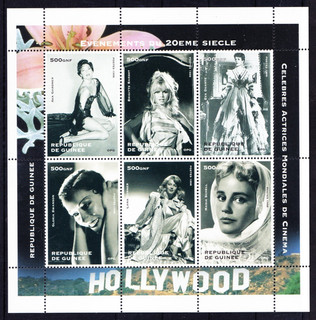 Guinea 1998 Kleinbogen Ausgabe " Hollywood Filmschauspieler "
