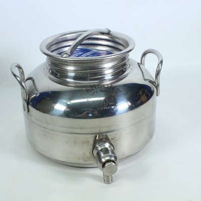 SANSONE EUROPA INOX 18/10 2 LITER FUSTI. STAINLESS STEEL, PUSH BUTTON SPIGOT