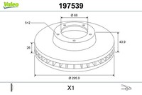 2X Valeo Bremsscheibe 197539 FüR JZ0 ScÉNic CC Renault KT0 Megane Laguna 3 BT0