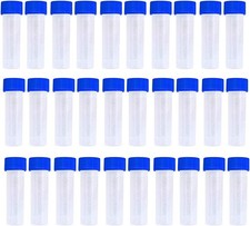 Twdrer 50PCS 5ml Plastic Graduated Vial Tube with Screw Caps,Small Test... 