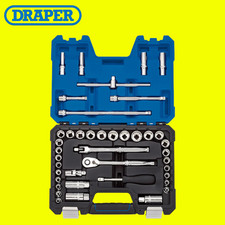 Draper 16465 Expert Combined MM/AF Socket Set, 3/8" Sq. Dr., Blue (41 Pc)
