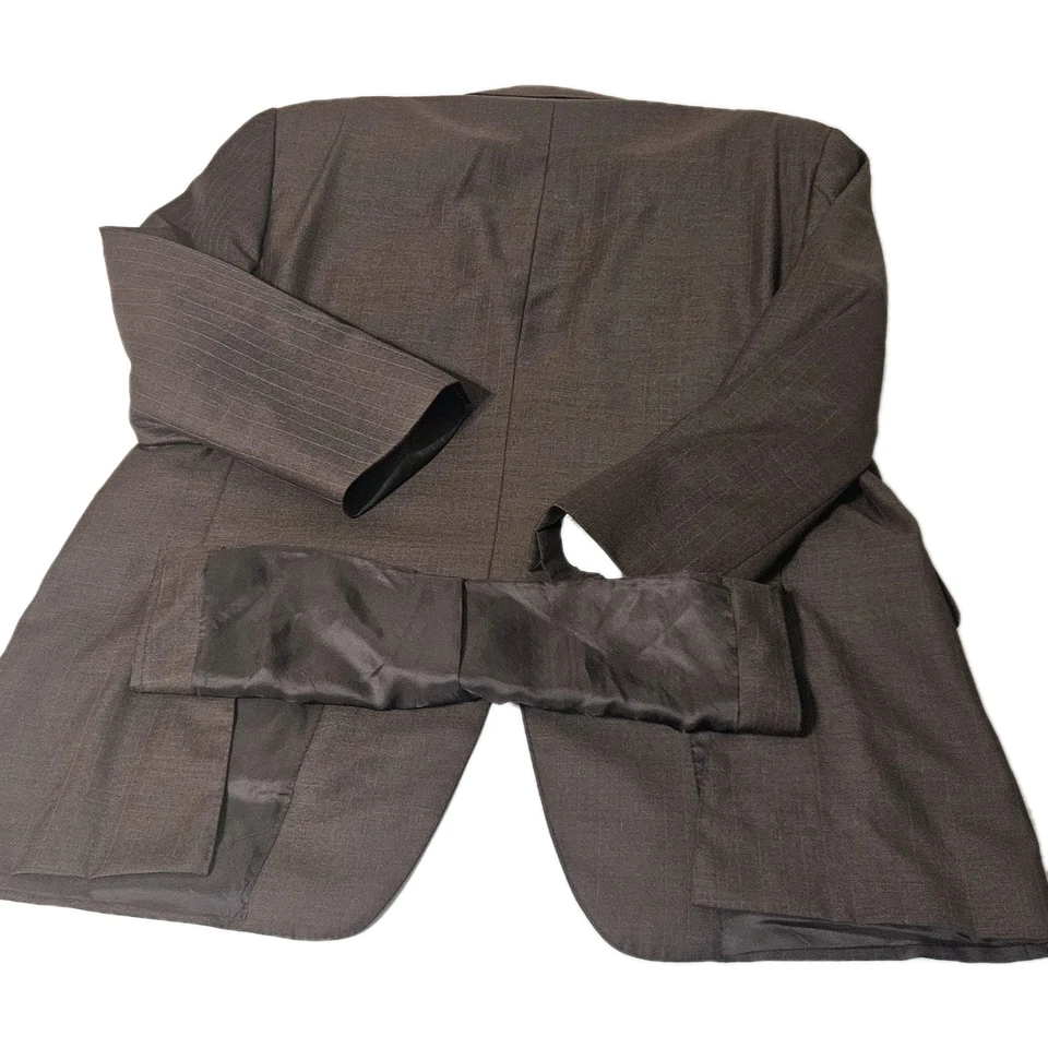 Blazer Canali 46 marrom casaco esportivo jaqueta de lã Itália 2 botões terno masculino casaco - Imagem 4 de 4