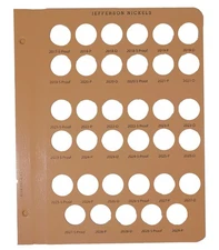 Jefferson Nickel with Proof Coin Album Page 2018-2029#8114-2