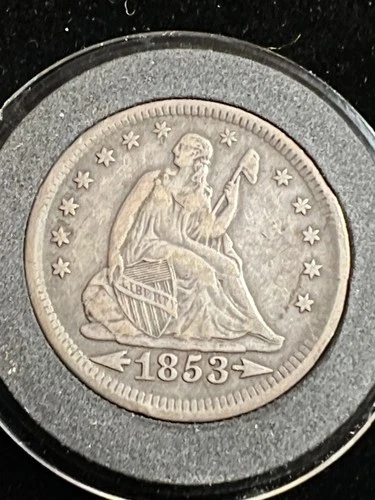 1853-P Seated Liberty Quarter — photo from the most recent tracked eBay sale