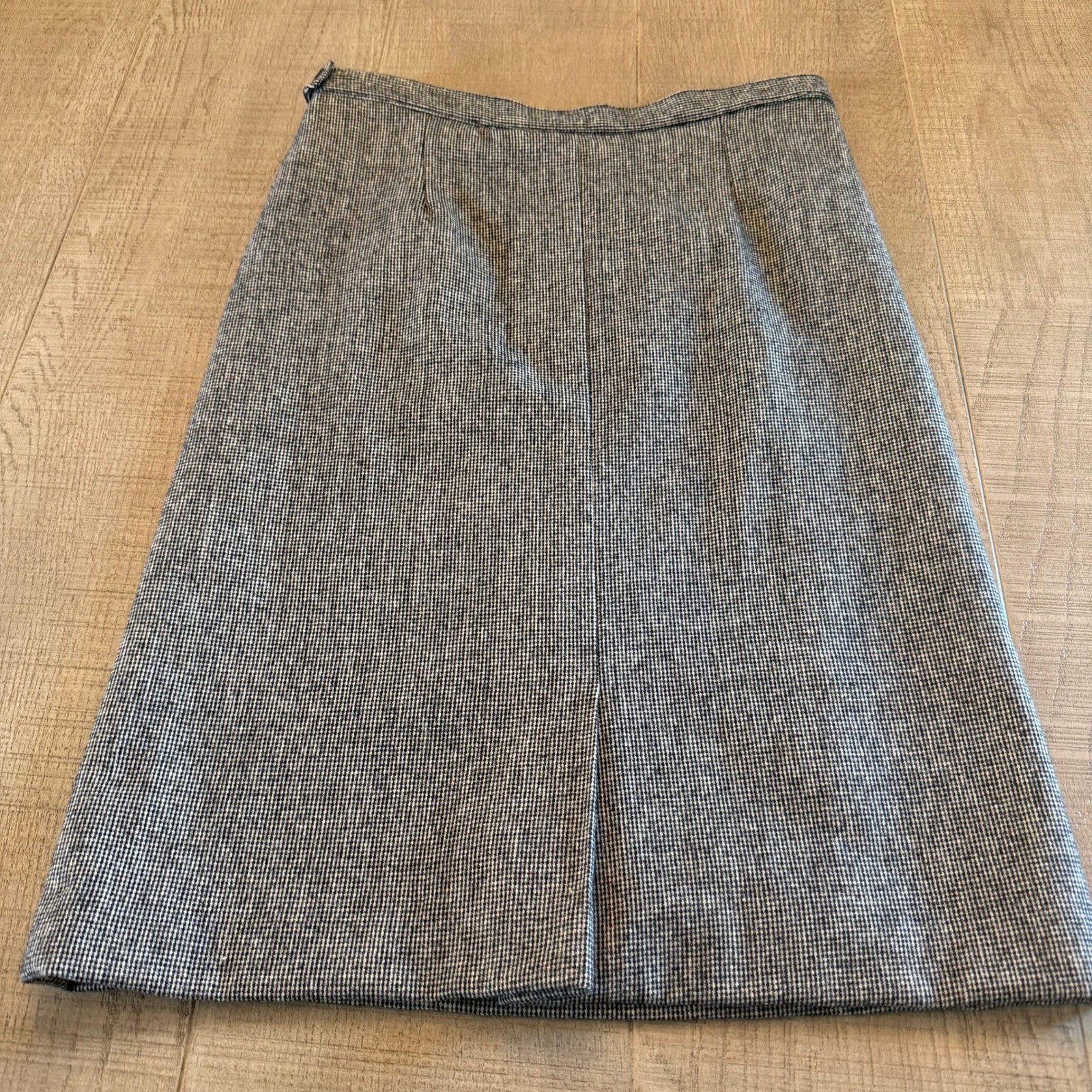 Pendleton Petite Wool Skirt Gray Houndstooth Midi… - image 4