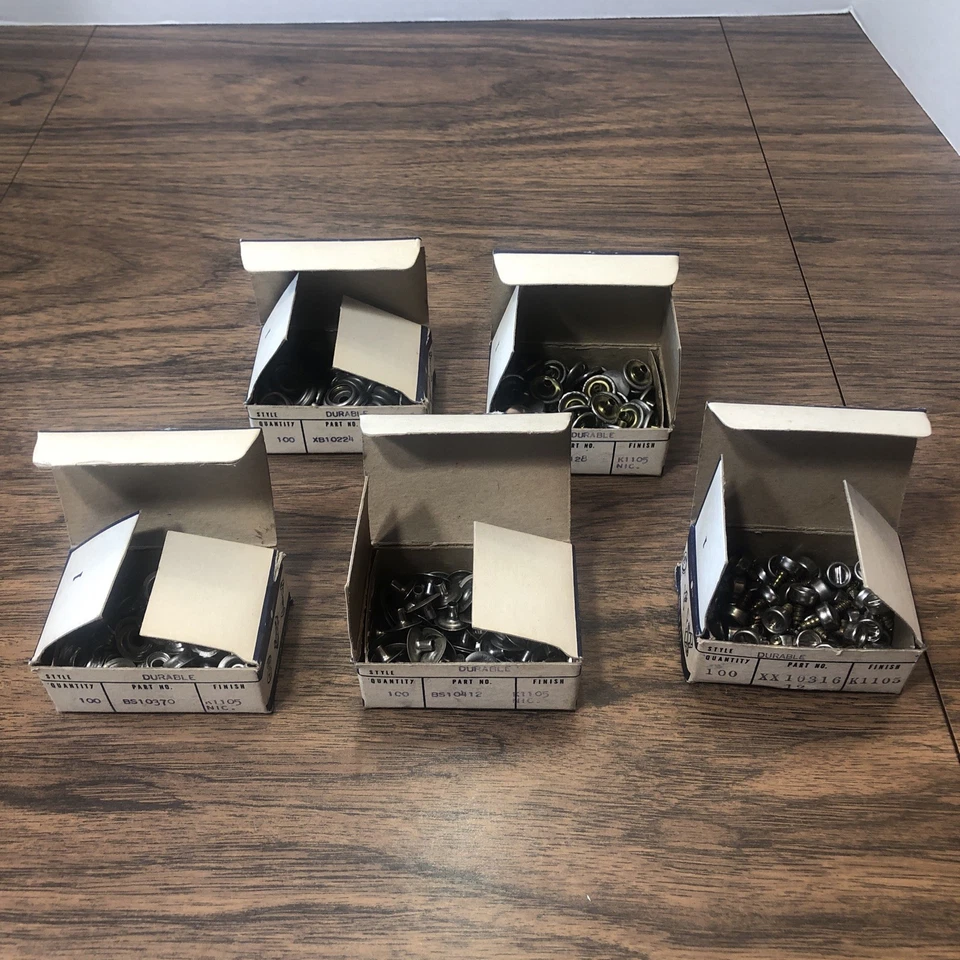 5 件开箱套装复古 Carr DOT 紧固件服装橡胶飞机船用扣钉 — 第 3/4 张图片