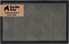 100 Waterproof All-Season WeatherMAX Doormat US Designed Natural Rubber Stain