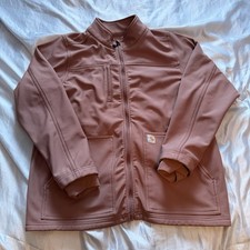 Carhartt Rugged Flex Peak Bonded Fleece Scrubs Jacket Brown Size 2XL