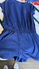 Ralph Lauren Polo Navy Blue Girls Stretch Romper Size 5 EUC