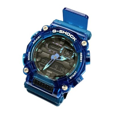 Casio Genuine G Shock Ana Dig Transparent BLUE GA900SKL-2  GA900 Oversize New
