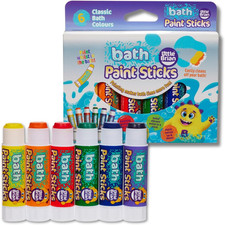 Bath Paint Sticks 6 Pack Mess-Free Washable Painting Toy for Kids Age 3+, Creati