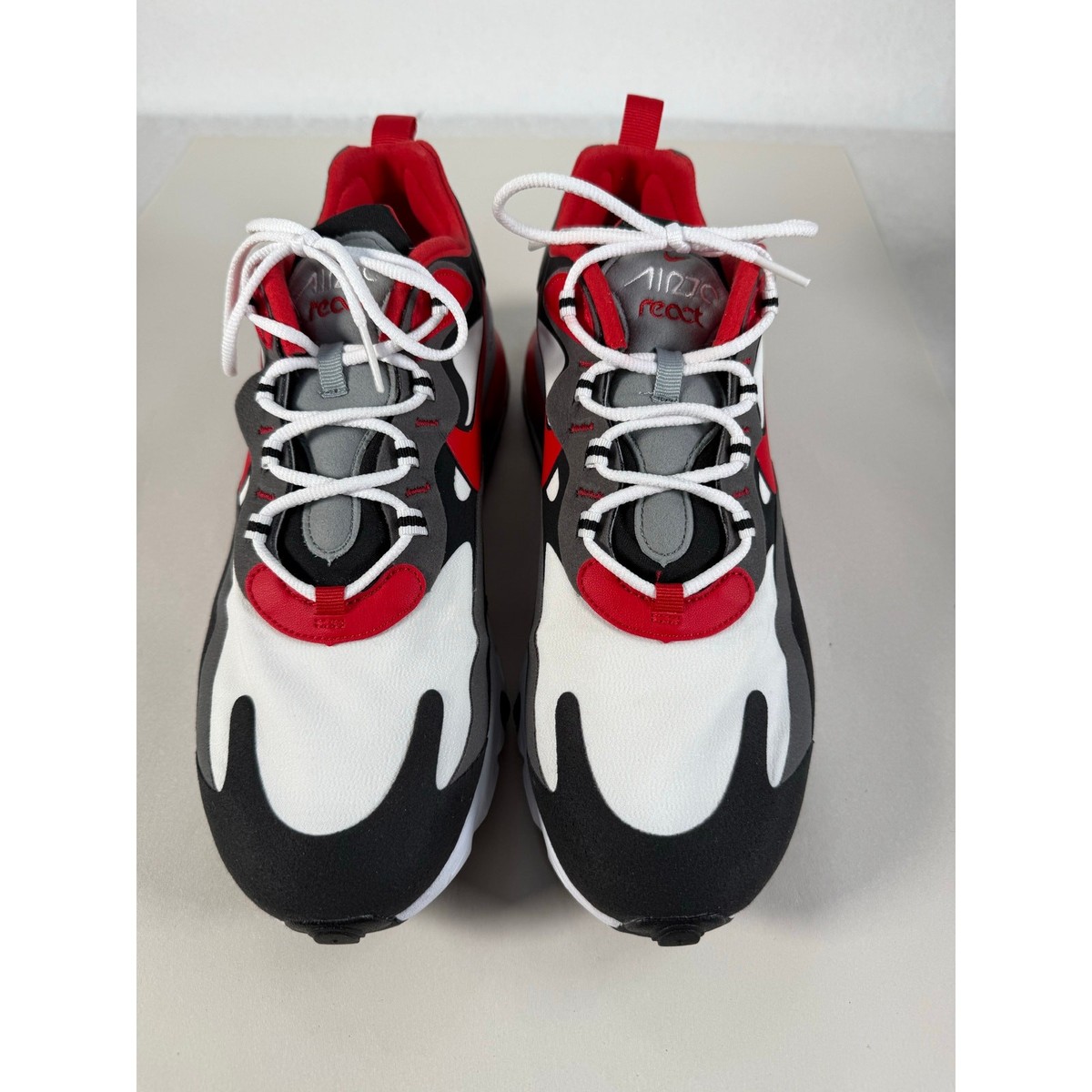 Nike Air Max 270 React Black Iron Grey University Red Men display picture 2