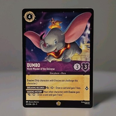 Disney Lorcana Fabled Dumbo Ninth Wonder of the Universe Foil 45/204 Legendary