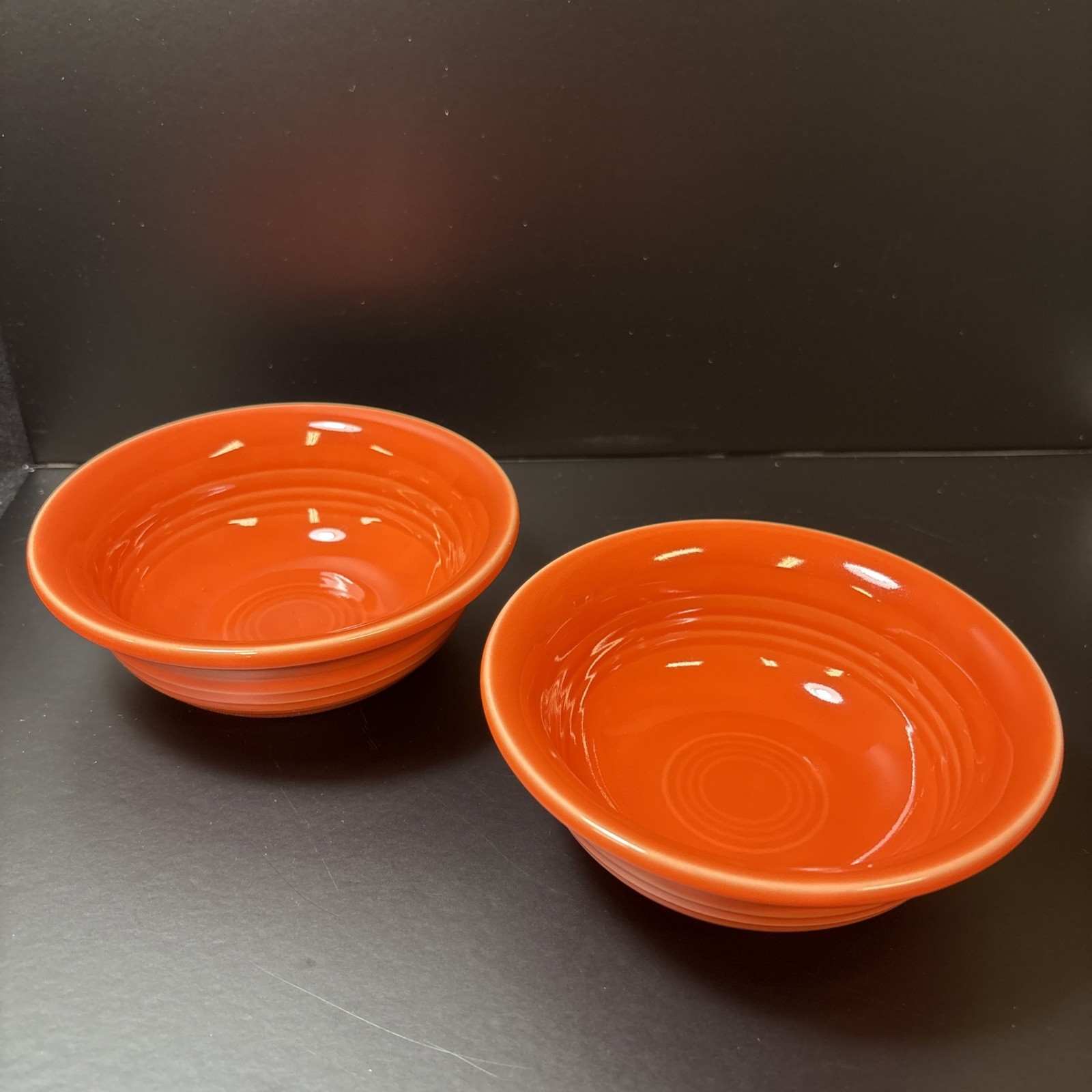Fiesta Ware 2 Pc Fruit Salsa Bowl Set  POPPY Homer Laughlin USA