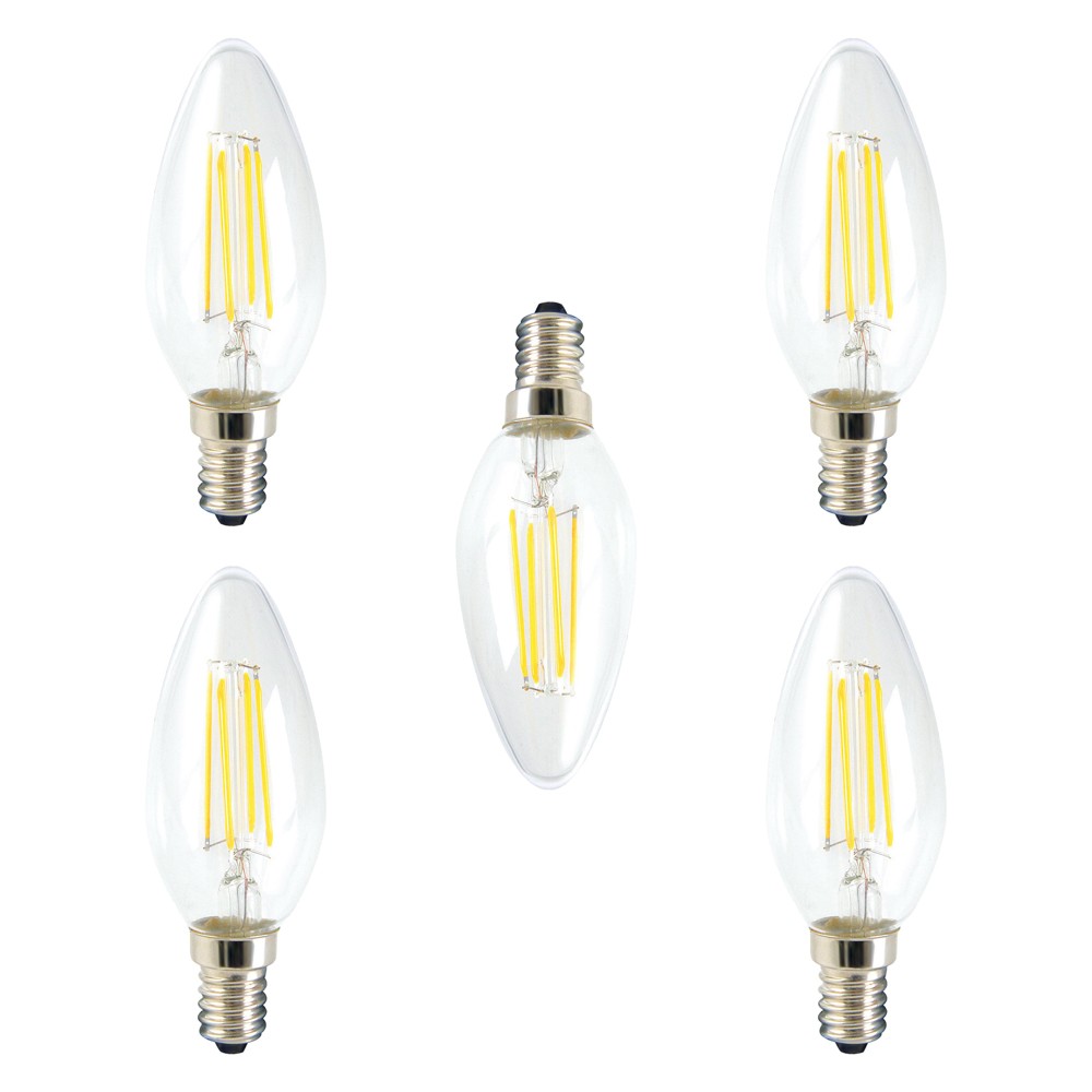 Litecraft Light Bulb 5.5 W E14 Small Edison Screw Daylight LED In Clear - 5 Pack