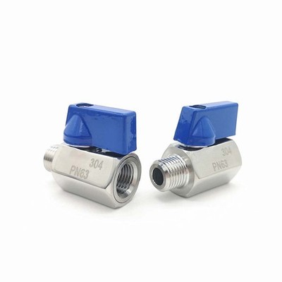 304 SS für Mini Kugelhahn für Luft Gas Flüssigdampf Anwendungen 1/8-3/4 Zoll