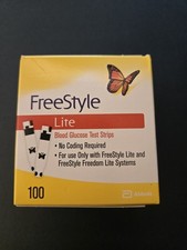 FreeStyles Lites Blood Glucose Diabetic Test Strips 100ct exp10/2026