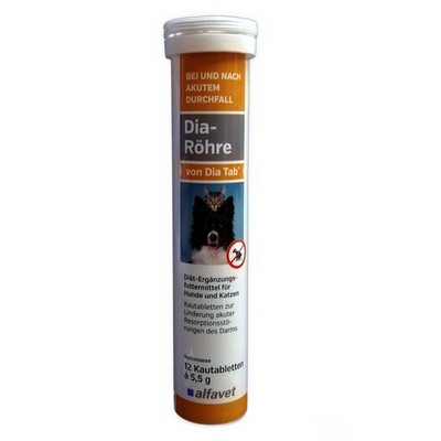 alfavet Dia Tab in der Röhre 12 Stück  Kautabletten für Hunde & Katzen