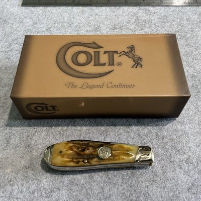 Colt CT206 Stag 2 Blade Pocket Knife Mint In Box