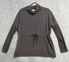 Athleta Balance Cinch Sweatshirt Charcoal Gray Small
