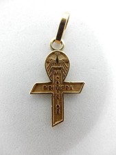 14 KT YELLOW GOLD, "MI PRIMERA COMMUNION" CROSS PENDANT