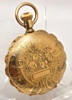 1896 Elgin 0 Size Gold Filled Hunter Pocket Watch ornate case AS IS
