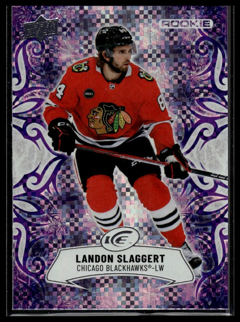2024-25 Upper Deck Ice #119 Landon Slaggert Purple RC