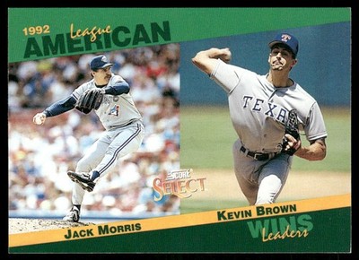 1993 Select Stat Leaders #85 J.Morris K.Brown - BB
