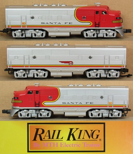 MTH Railking 30-2471-1 Santa Fe F-3 A-B-A Diesel Engine Set mit PS2 Spur O Neu in OVP | Zustand: Used
