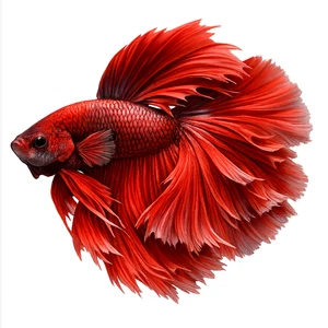 Betta Siamese Fighting Fish Self Adhesive Vinyl Sticker Wall Decal Made to Order