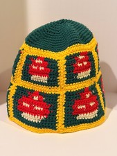 HANDMADE CROCHET MUSHROOM BUCKET GRANNY HAT H...