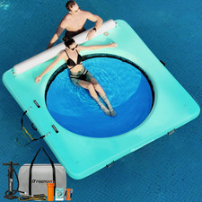 Inflatable Water Hammock Float Ring with Cupholder for Pool  Lake Fun